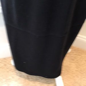 Long black washable skirt. Straight skirt
